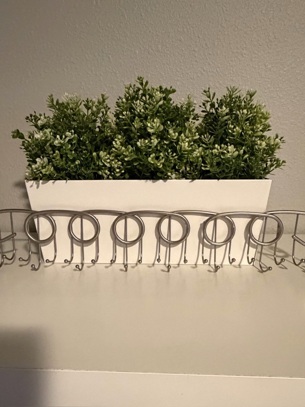 Brushed Nickel 24 Hook Scarf Belt Purse Wall Rack
